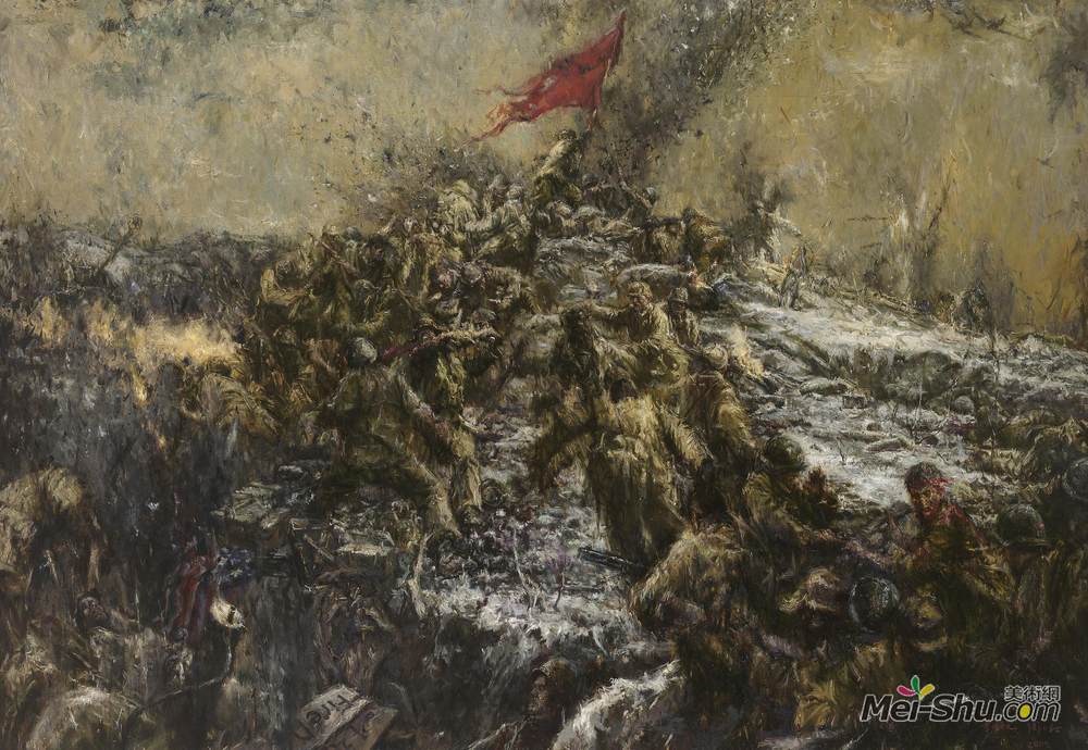 《抗美援朝·激战》章晓明;周小松油画高清作品欣赏