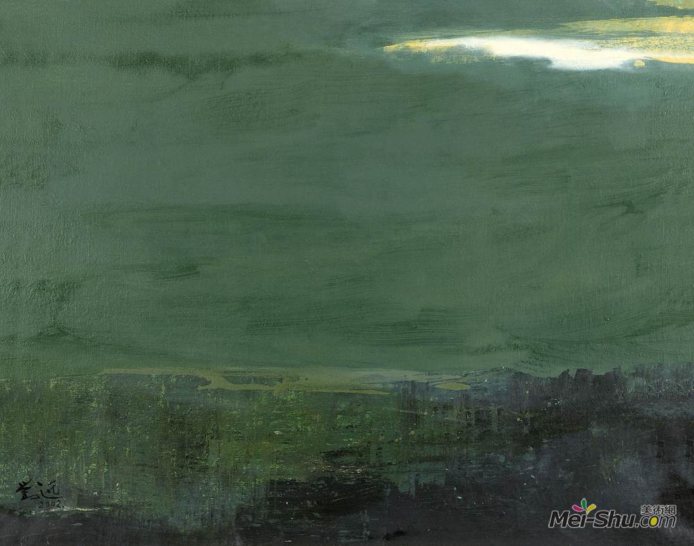 《青山飘浮云》刘迅油画作品欣赏