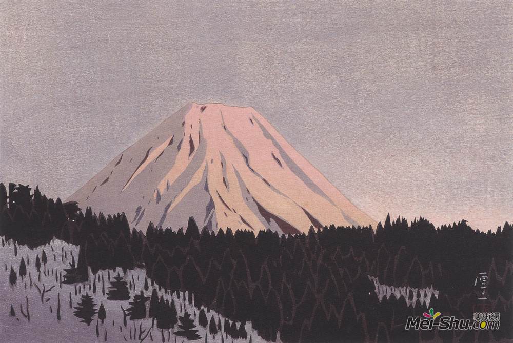 《红富士》奥村厚一版画作品
