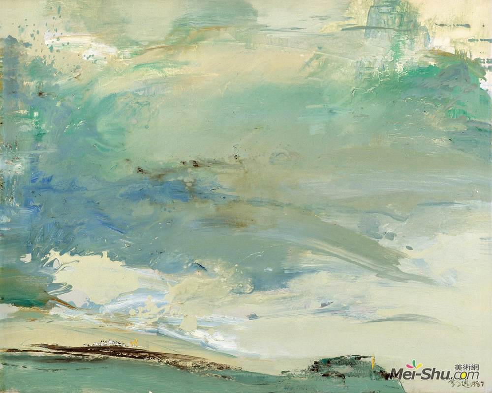 《山村行云》刘迅油画作品