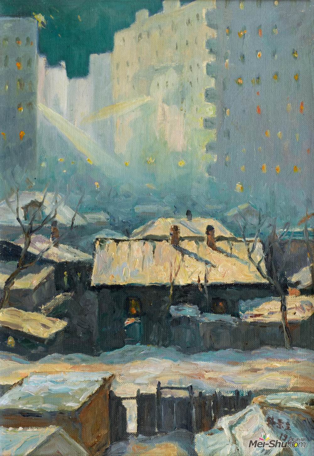 《明日的新居》韩景生油画作品欣赏