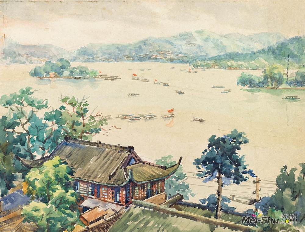 《西湖风景》张漾兮水彩高清作品欣赏
