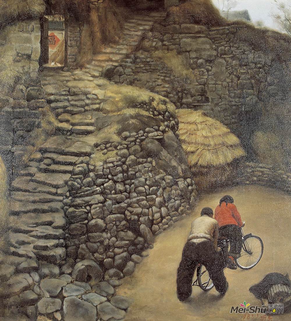 《古老的山村》王沂东油画艺术作品欣赏