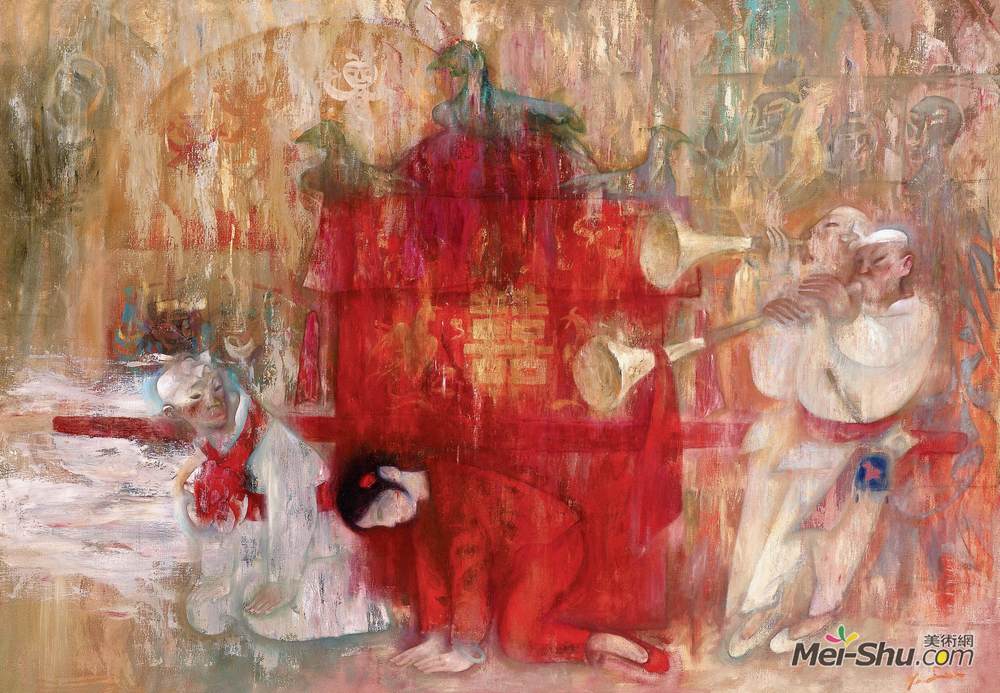 《黄河·成亲》刘宇廉油画作品欣赏