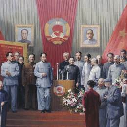 《第一届政治协商会议》王少伦油画艺术作品欣赏