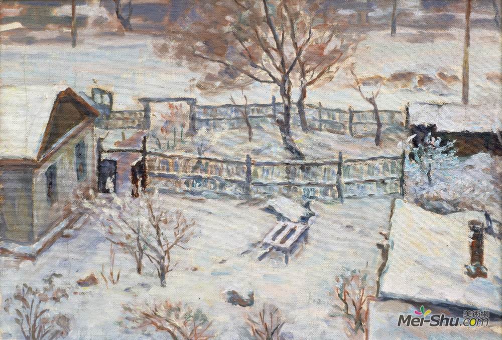 《银白色的诗》韩景生油画艺术作品