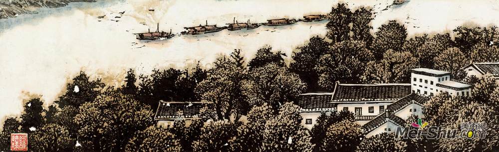 《梅江小景》罗映球版画作品欣赏