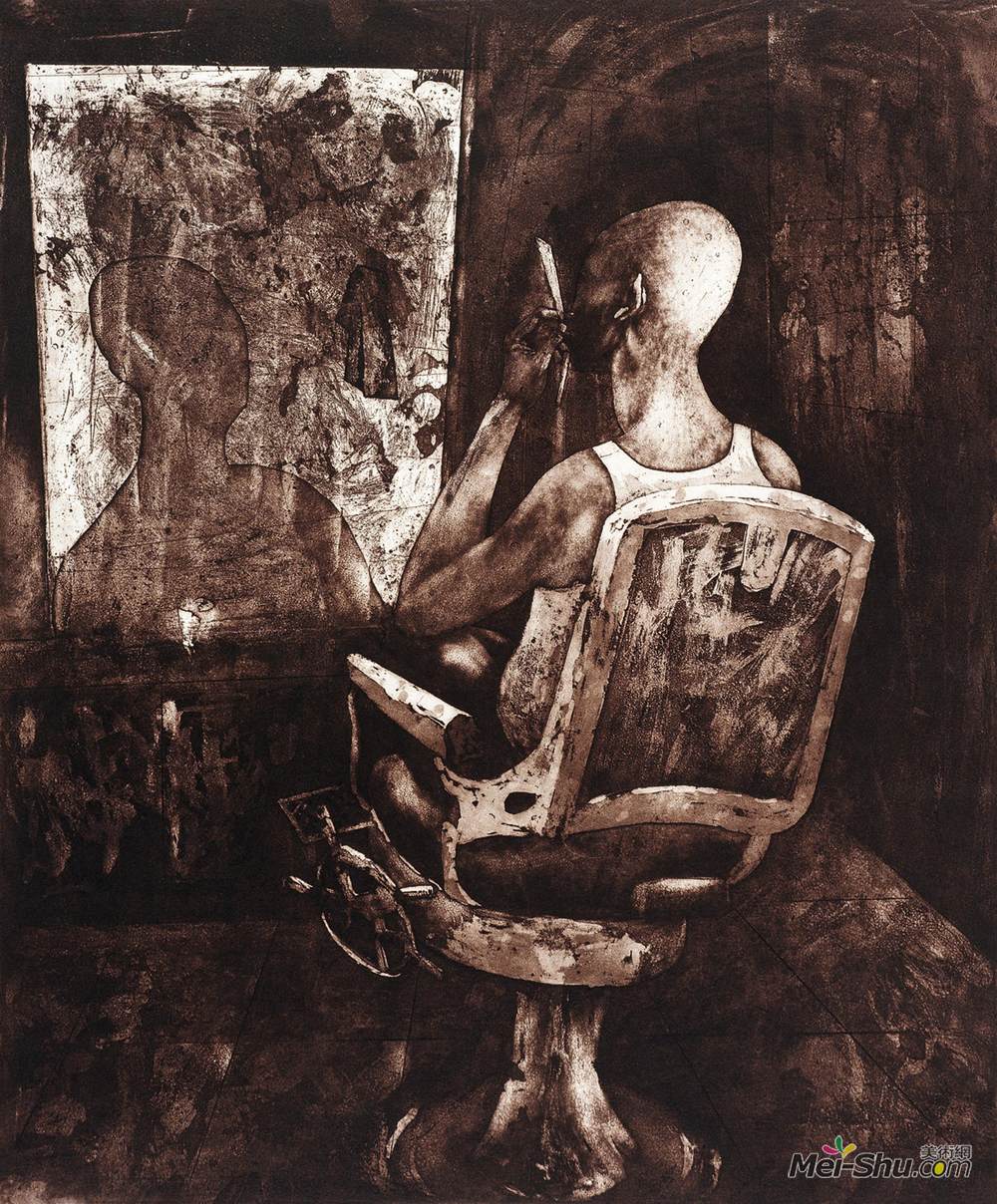 《有序的无意识状态》王家增版画作品