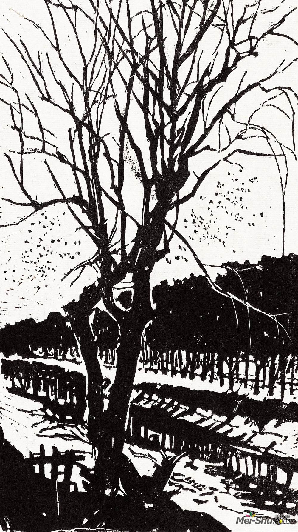 《冬至》汪刃锋版画作品欣赏