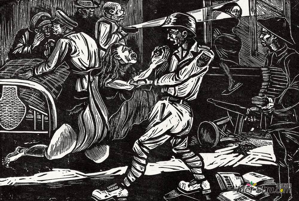 《午夜》汪刃锋版画艺术作品欣赏