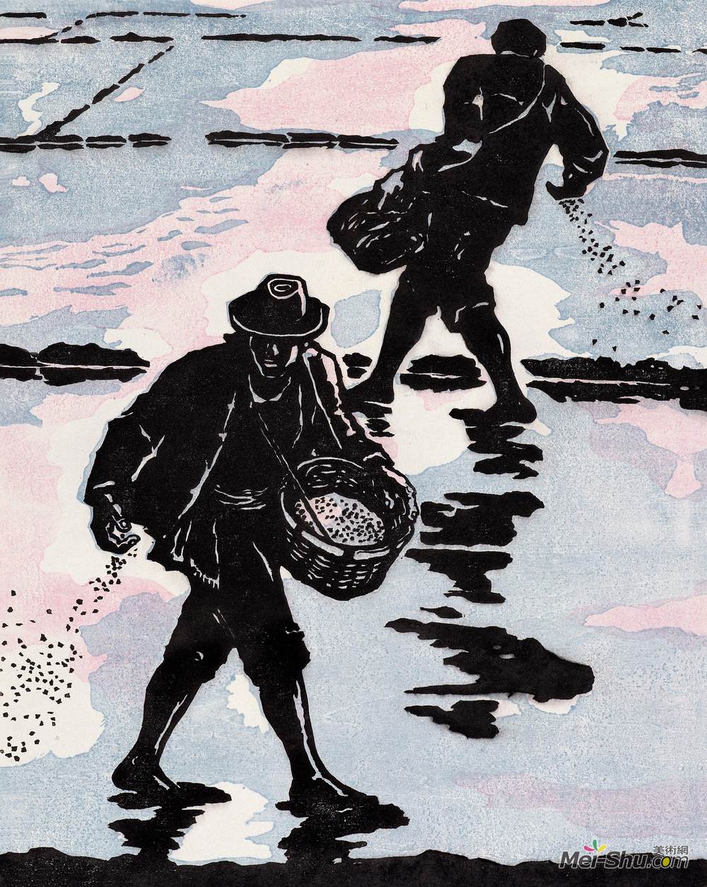 《播种者》伍必端版画作品欣赏