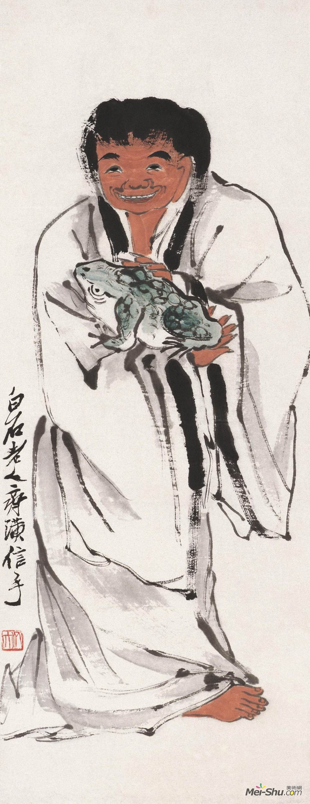 《赤足大仙》齐白石中国画作品欣赏