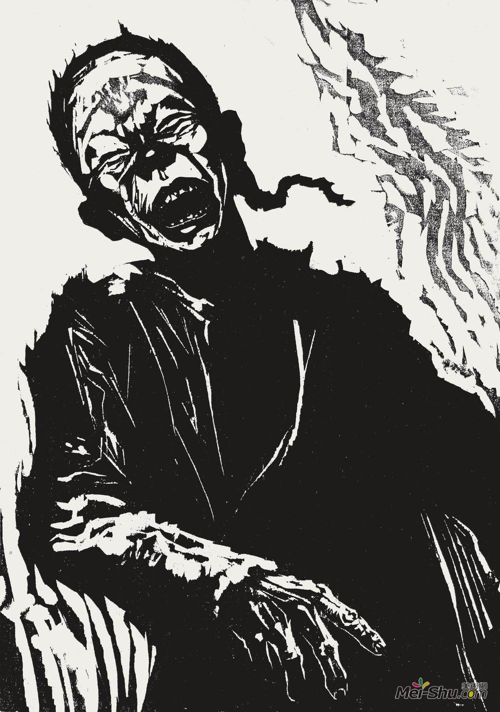 《《阿Q正传》之二十》赵延年版画作品欣赏
