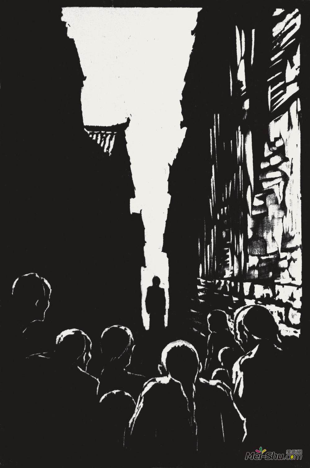 《《狂人日记》之四》赵延年版画作品欣赏
