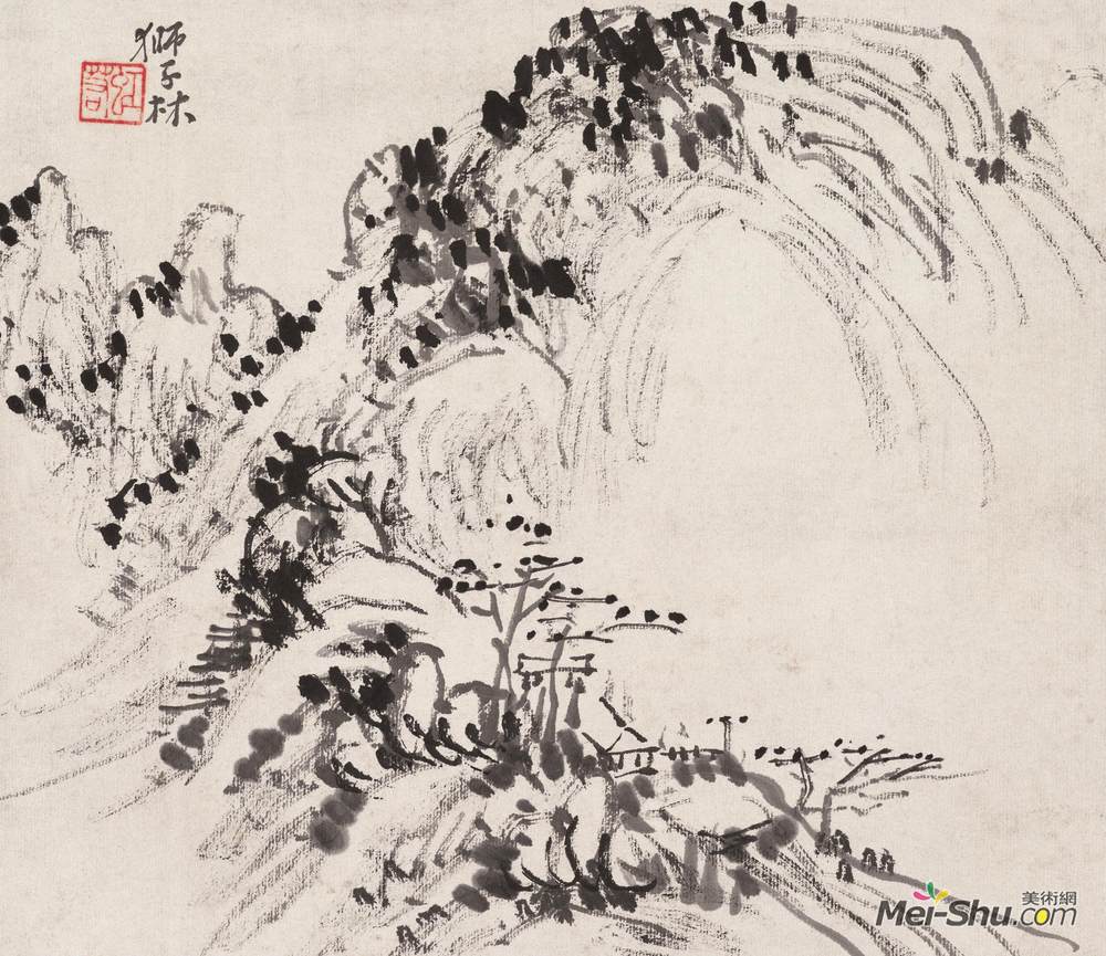 《狮子林》黄宾虹中国画高清作品