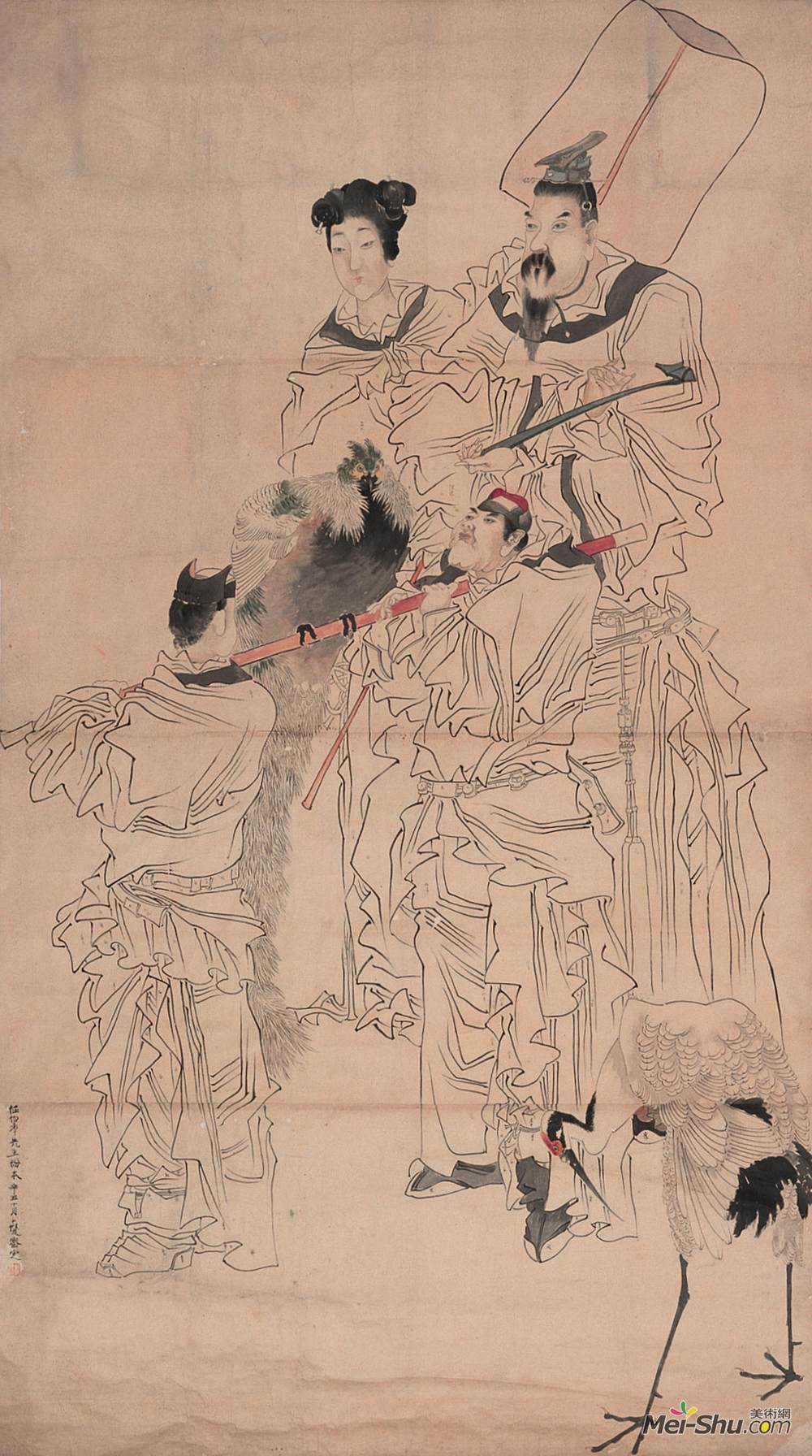 《人物画稿》任伯年中国画作品欣赏