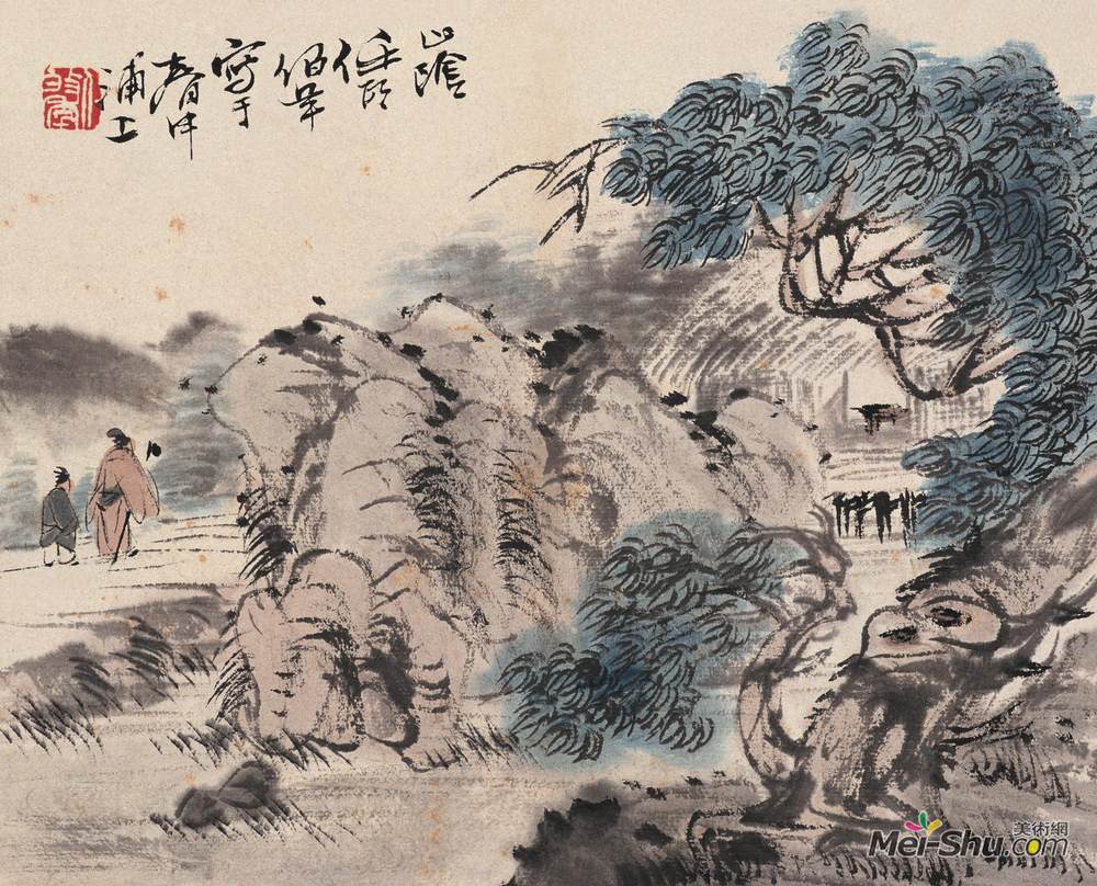 《草堂春归》任伯年中国画作品