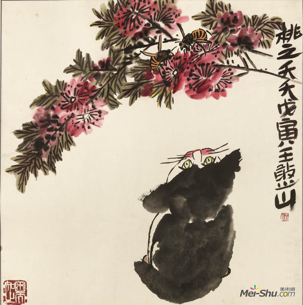 《桃之夭夭》王憨山中国画艺术作品欣赏