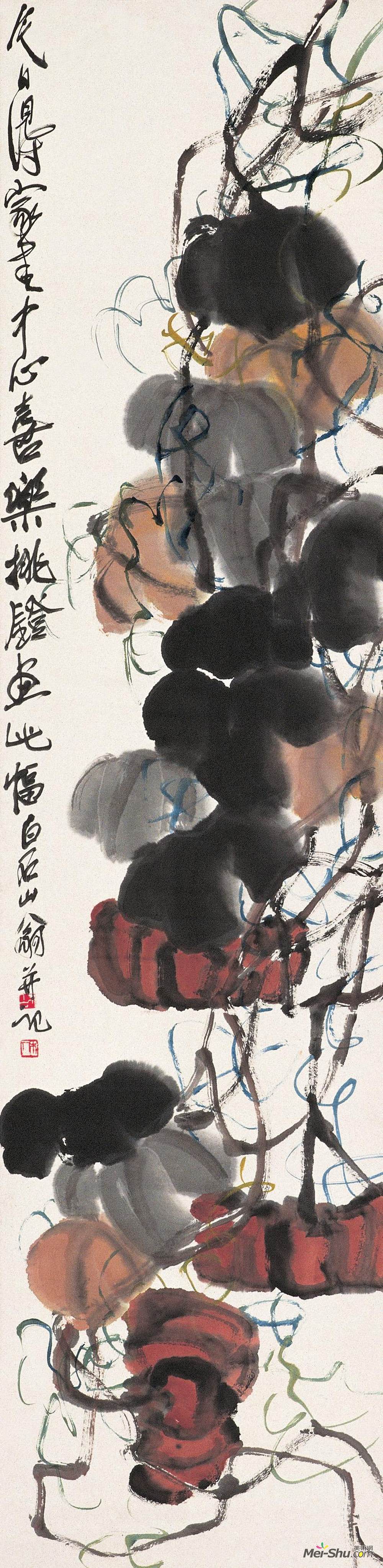 《倭瓜》齐白石中国画高清作品欣赏