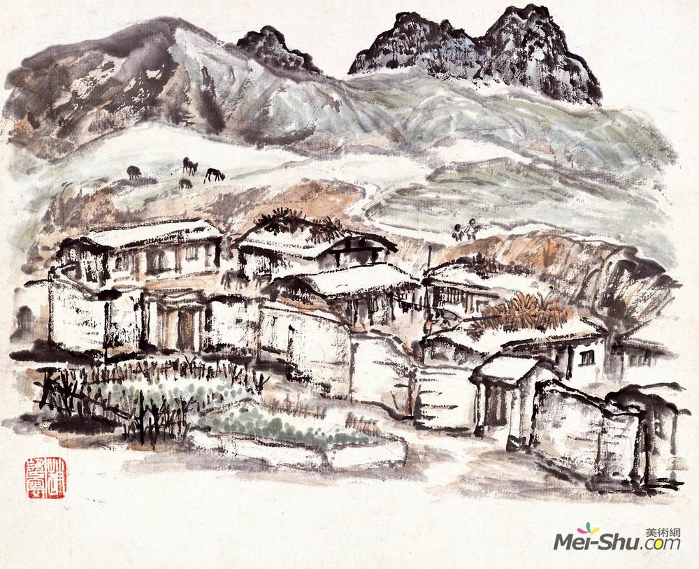 《祁连山写生7》赵望云中国画高清作品