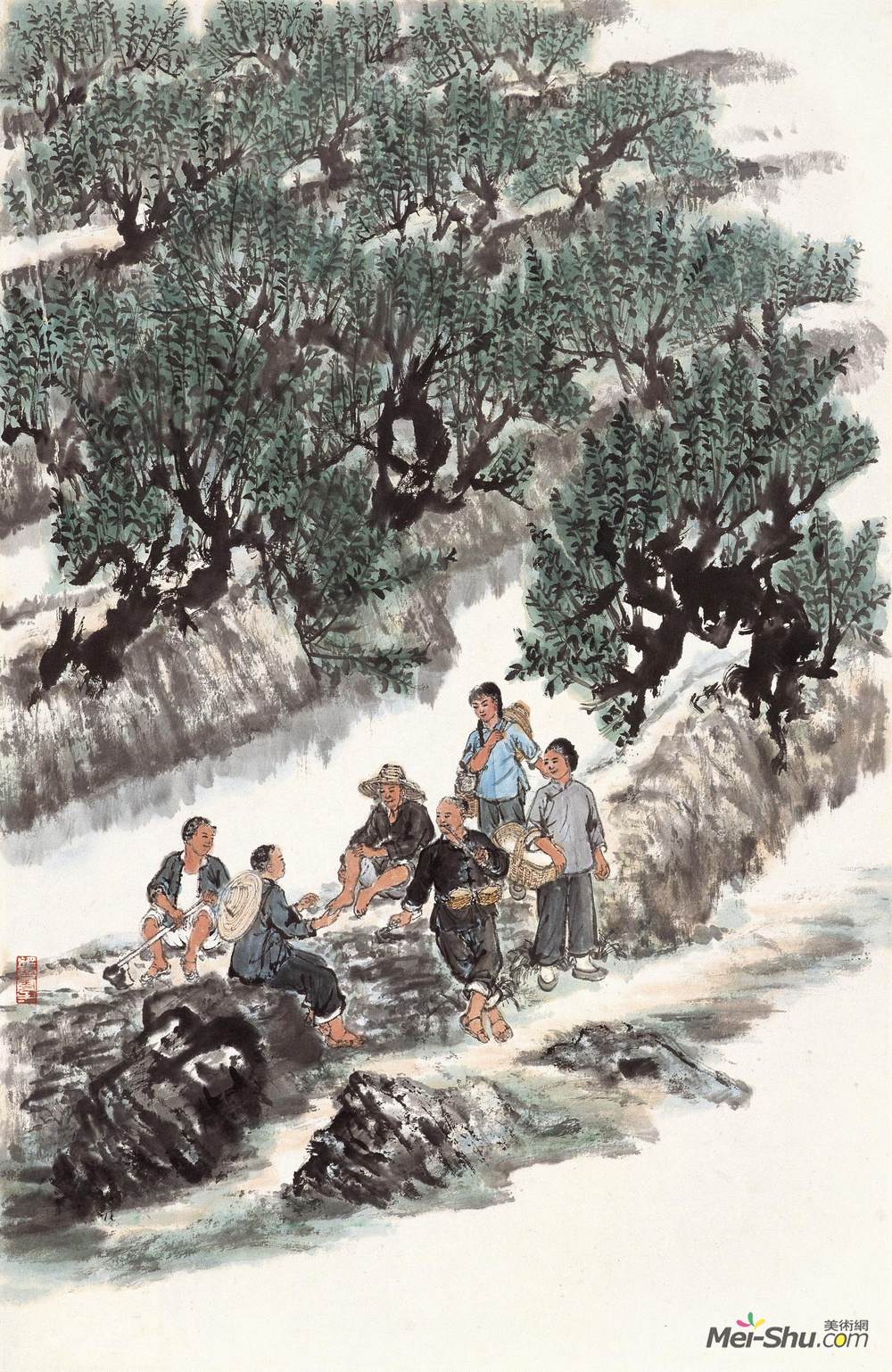 《桑山行 组画之七》赵望云中国画艺术作品欣赏