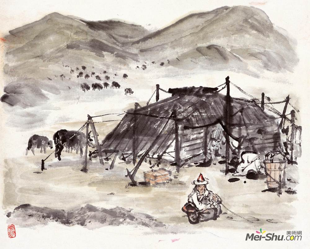 《祁连山写生19》赵望云中国画作品