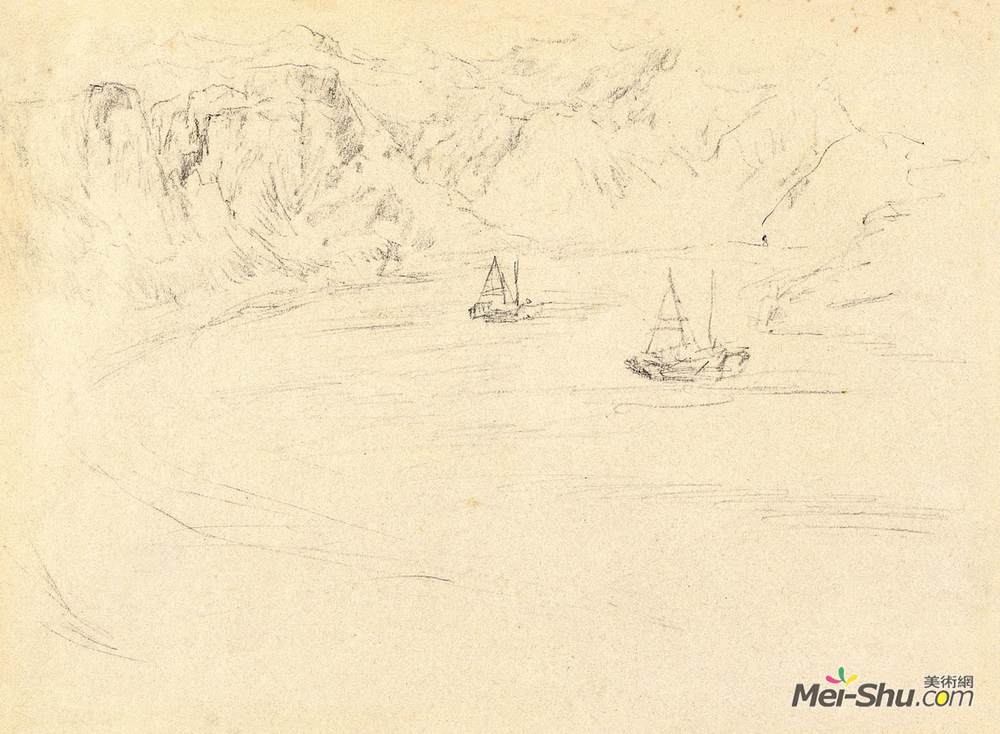 《三门峡写生7》赵望云中国画作品欣赏