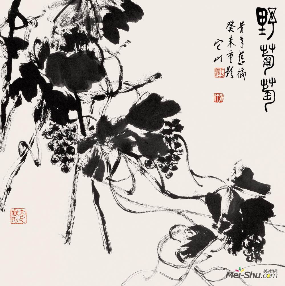 《野葡萄》张仃中国画作品欣赏