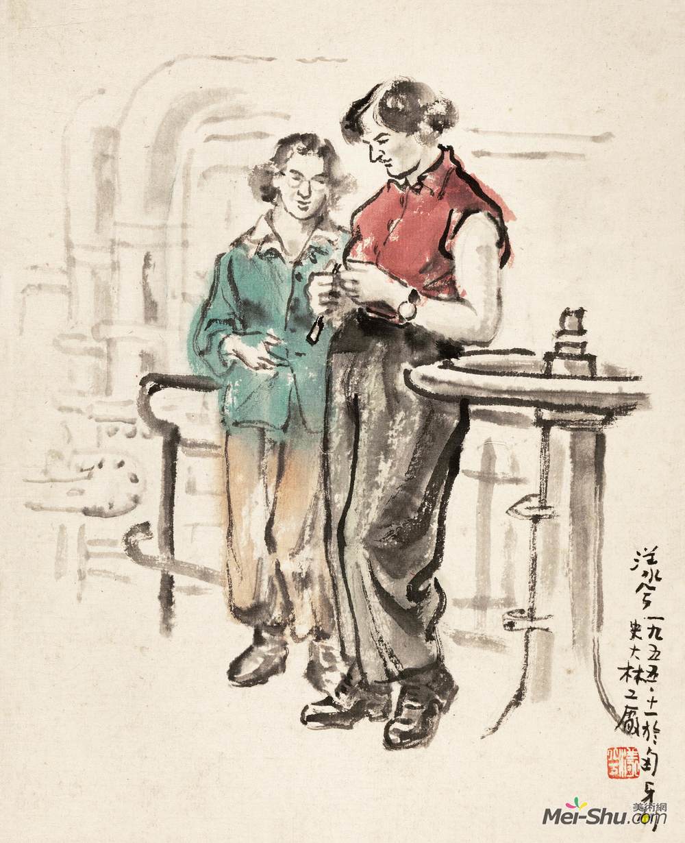 《匈牙利女工》张漾兮中国画艺术作品