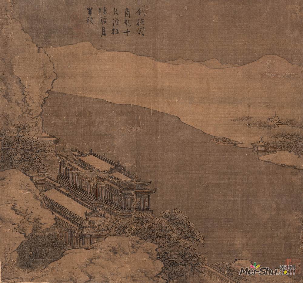 《江雪楼台》袁江中国画作品