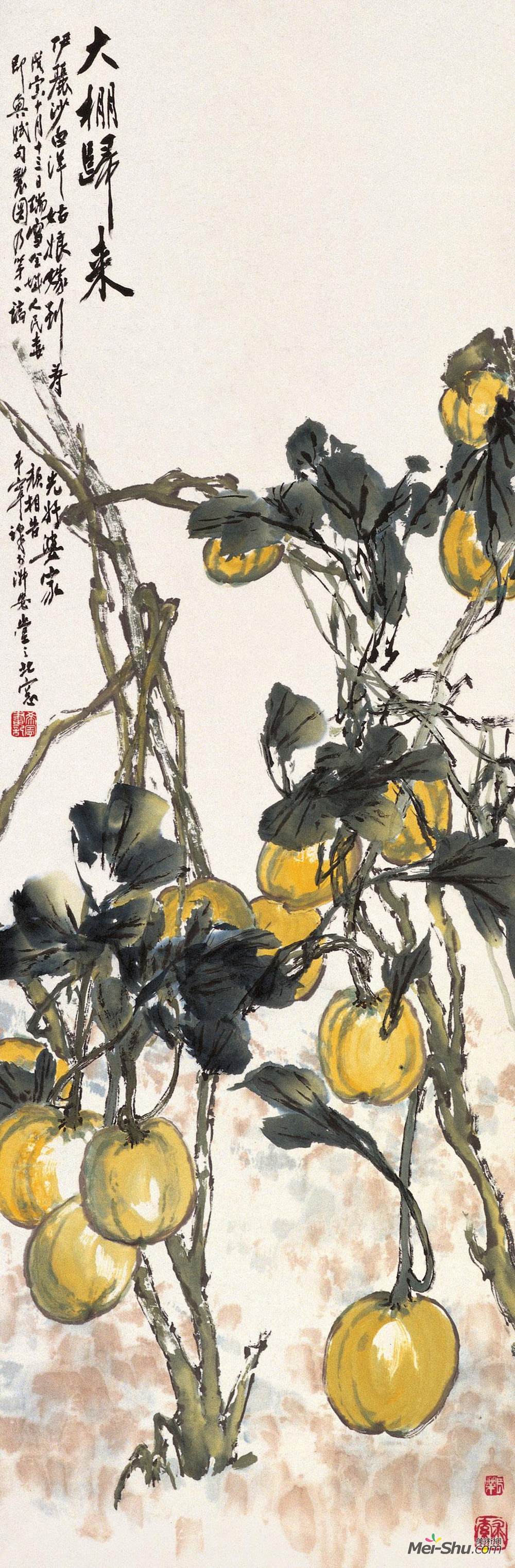 《伊丽莎白甜瓜》于希宁中国画作品欣赏