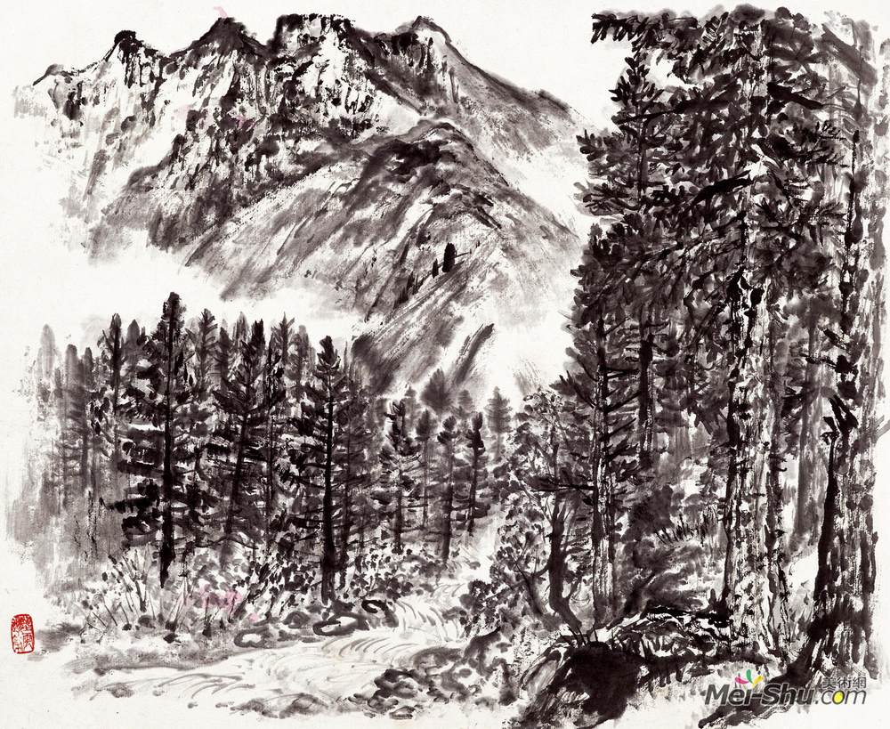 《祁连山写生24》赵望云中国画高清作品欣赏