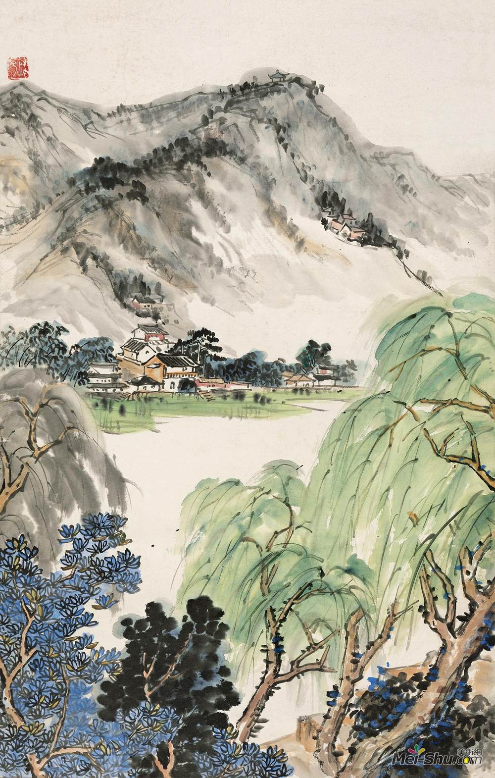 《西湖之春山水之一》张漾兮中国画高清作品欣赏