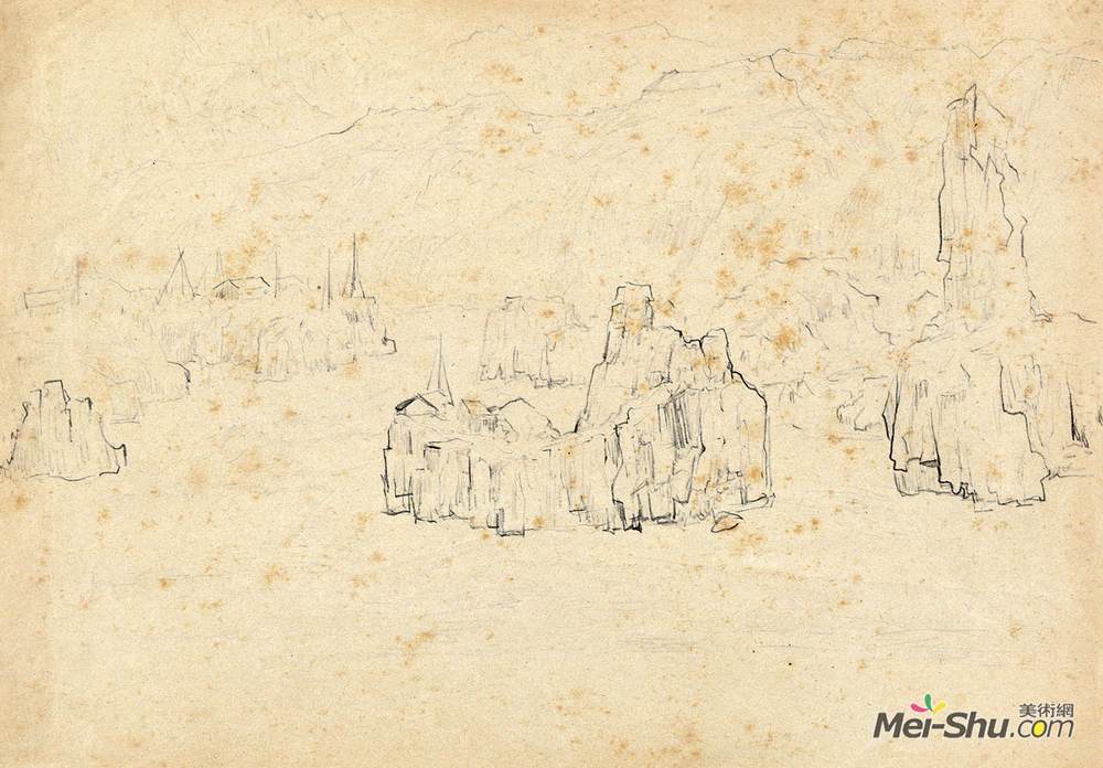 《三门峡写生33》赵望云中国画艺术作品欣赏
