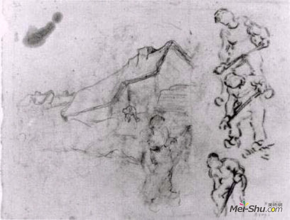 房屋和人物的素描赏析 