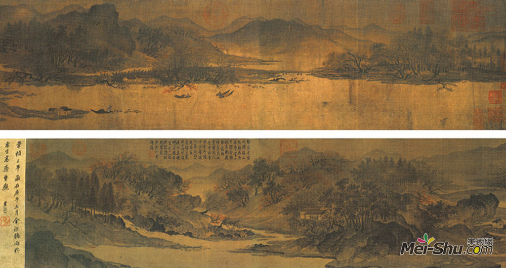 《溪山春晓图》北宋惠崇绢本设色纵24.5厘米横185.5厘米 北京故宫博物院藏