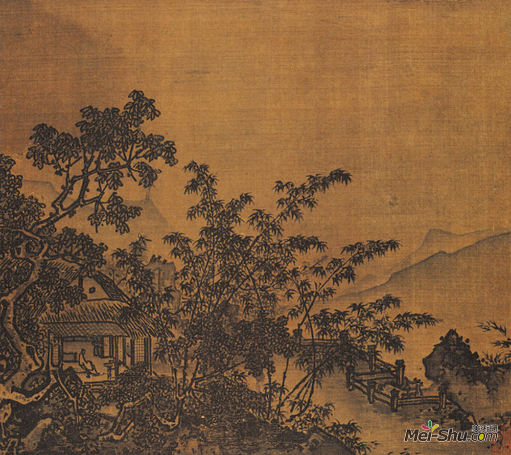 《梧竹溪堂图》中国山水名画