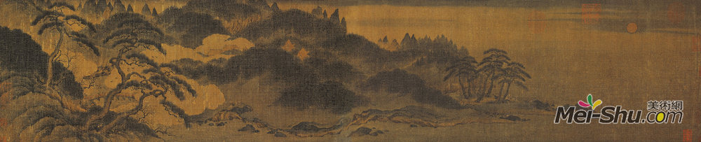 《万松金阙图》中国山水名画