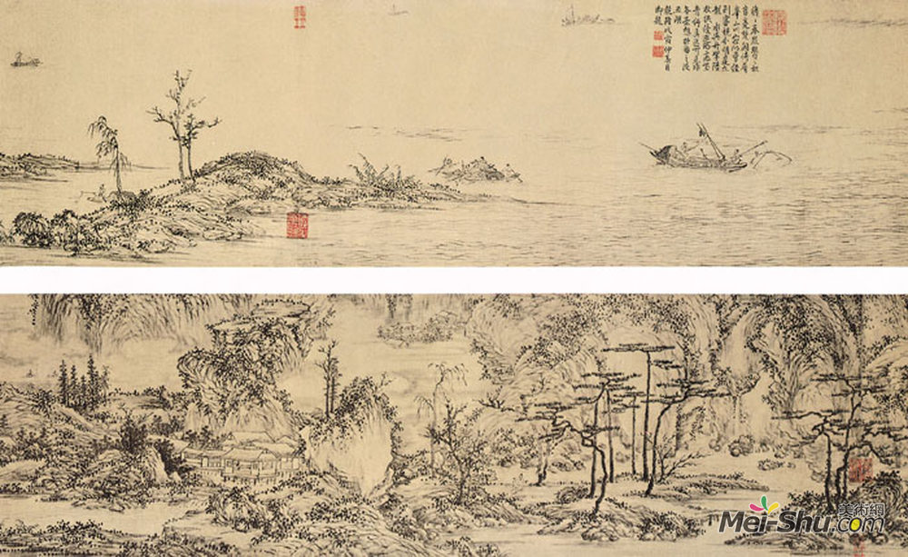 《湖山书屋图》中国山水名画