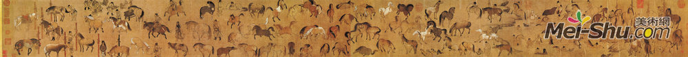 《百马图》中国花鸟名画