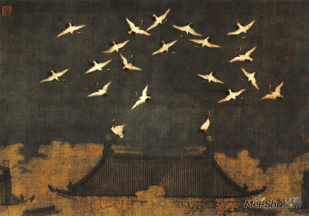 《瑞鹤图》中国花鸟名画