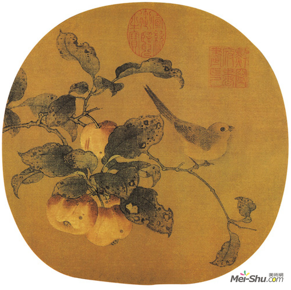 《苹果山鸟图》中国花鸟名画