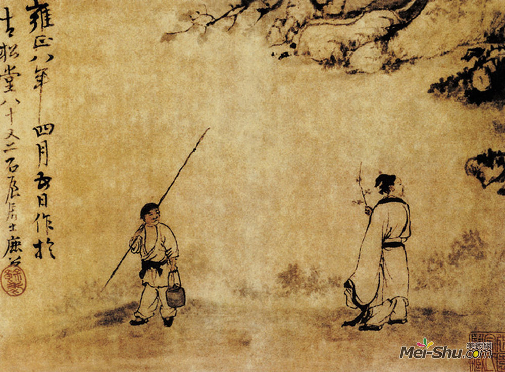 《人物图册》清 王树榖 纸本墨笔 纵19厘米 横26厘米 上海博物馆藏
