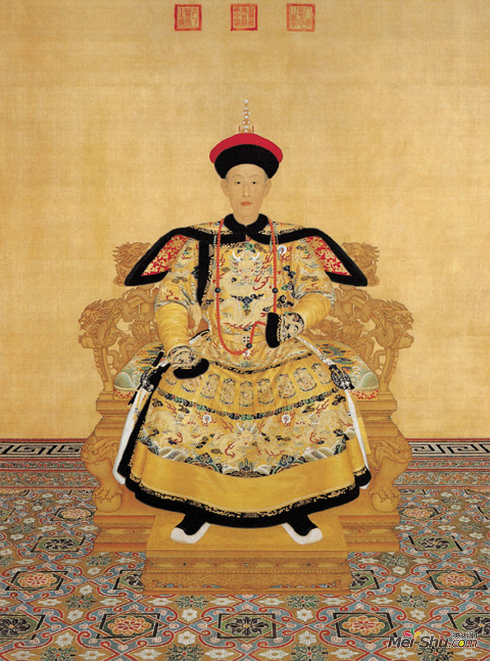 《乾隆朝服像》清佚名 绢本设色纵220厘米横183厘米北京故宫博物院藏