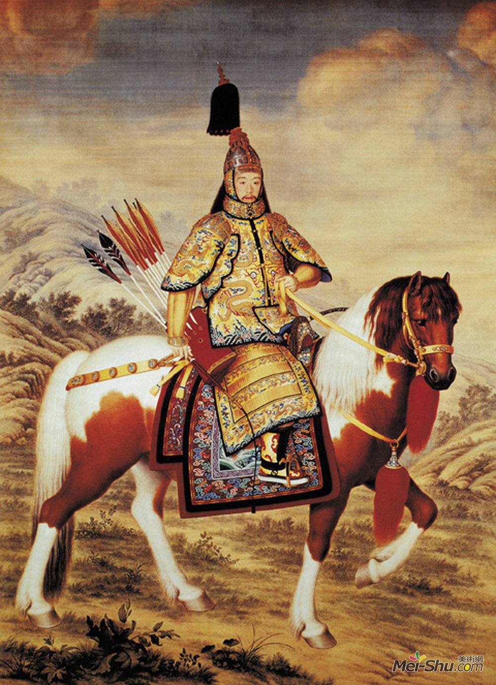 《大阅读》清郎世宁纸本设色