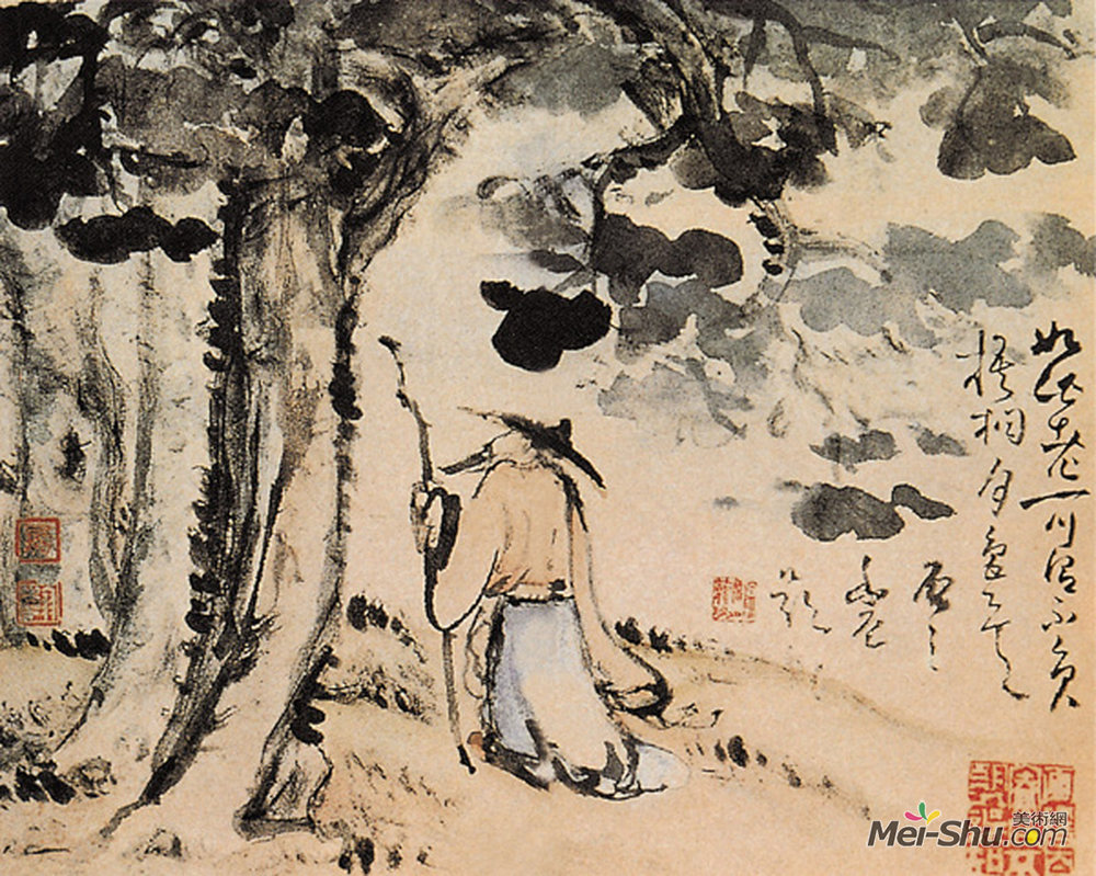 《南天雁影图》清高凤翰 纸本设色上海博物馆藏