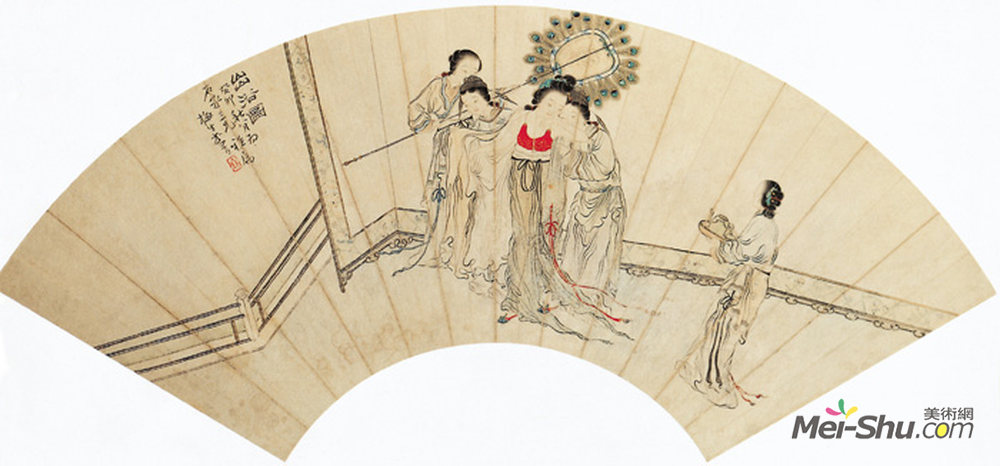 《出浴图》中国人物名画