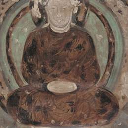 《佛像图·克孜尔石窟壁画摹写》韩乐然油画高清作品