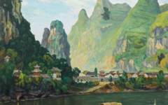 《桂林·阳朔》韩景生油画作品欣赏