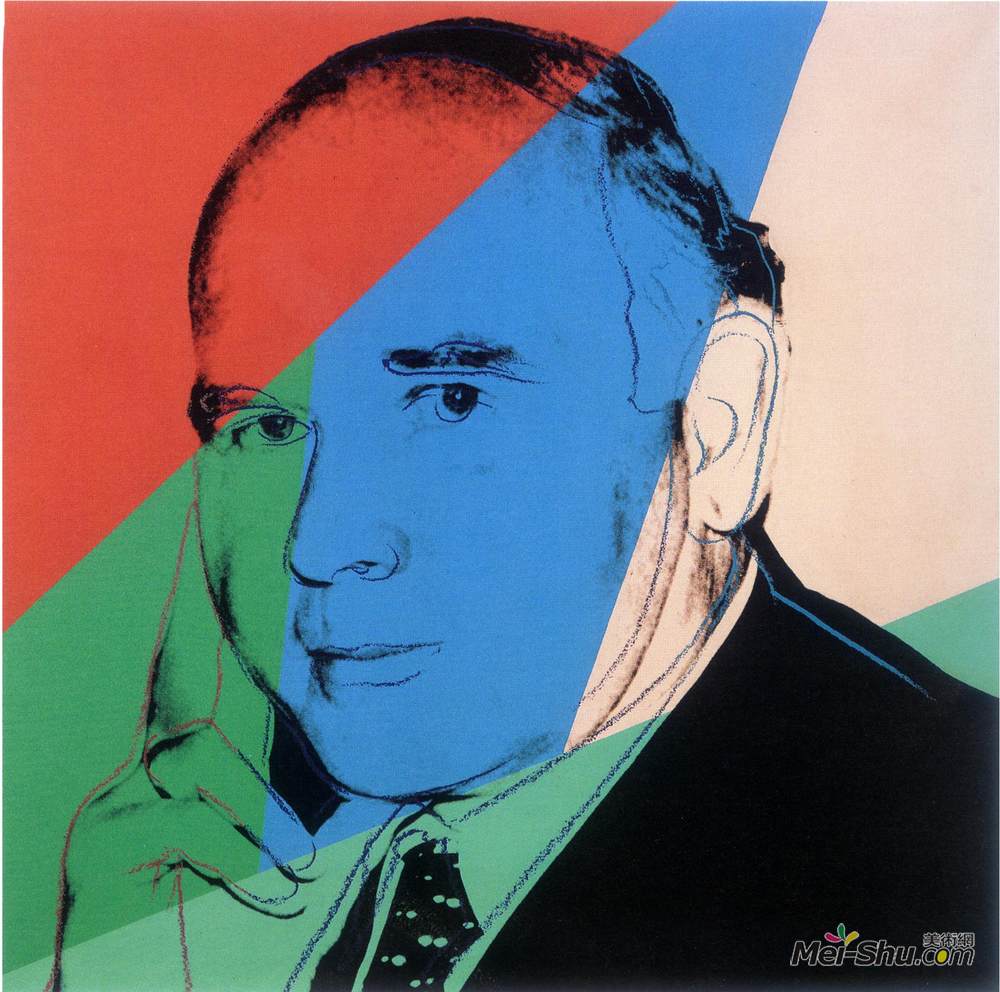 《彼得·路德维希肖像》安迪·沃霍尔版画艺术作品欣赏